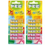 Refill Sweets Packs Assorted Flavours - Compatible with PEZ Candy Dispensers 2 x 6 Packs (Exotic Fruit Mix)