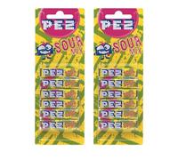 Refill Sweets Packs Assorted Flavours - Compatible with PEZ Candy Dispensers 2 x 6 Packs (Sour Fruit Mix)
