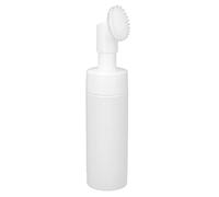 Refillable 150ML Facial Cleanser Foaming Bottle with Silicone Brush | Empty Mousse Foam Bottle for Easy Use | -Proof Design with Spiral Cap (200ML)
