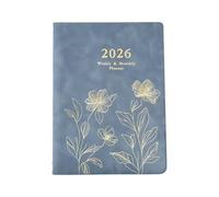 Refillable 2026 Leather Binder Journal with Date Page for Daily Planning 6.69x9.06 Inch PU Cover Notebook