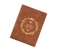 Refillable 2026 Weekly Planner 6 Rings Leather Binder Academic Journal with Dated Pages for Daily Scheduling 6.69x9.06In PU Leather Notebook