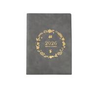 Refillable 2026 Weekly Planner with 6 Rings Leather Binder Cover Leather Academic Planner with Pages Dated for Planning Business Agenda Notebook