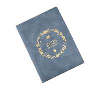 Refillable 2026 Weekly Planner with 6 Rings Leather Binder Cover Leather Academic Planner with Pages Dated for Planning Portable Task Journal