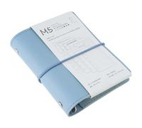 Refillable 5 Holes Binder Notebook with 50 Sheet Refill Paper 12.3x9.8CM Leather 5 Rings Binder Covers with Inner Pocket Pocket Sized Planner