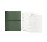 Refillable 5 Rings Binder Notebook with Refill Paper 5 Holes Leather Binder Covers Leather Journal for Travel Refillable Notebook