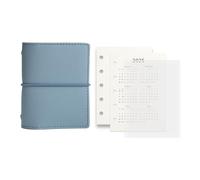 Refillable 5 Rings Binder Notebook with Refill Paper 5 Holes Leather Binder Covers Leather Journal for Travel Refillable Notebook