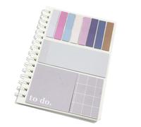 Refillable Adhesive Notebook Set with Colored Labels for Office School Note Planning Inspirational Adhesive Note for Work