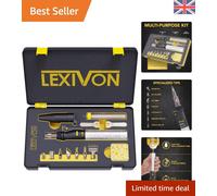 Refillable Aluminum Butane Soldering Iron with 75-Minute Run Time, 13-Piece Set
