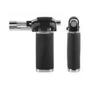 Refillable Butane Blow Torch with Auto Ignition, Adjustable Flame & Safety Lock - 1300°C Windproof Soldering/Welding Torch for Culinary, Industrial,(B)