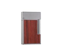 Refillable Butane Lighter, Adjustable Flame, Side Sliding Ignition, Retro Design, Copper Wood Grain, for Men, Fathers, Husbands, and Friends