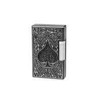 Refillable Butane Lighter, Retro Metal Lighter for Men, Engraved Design, Luxury Travel Accessory, Perfect for Gifting