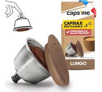 Refillable capsule compatible with Nescafe Dolce Gusto machines, reusable food grade stainless steel pod easy to empty and patented - Made in France