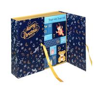 Refillable Christmas Calendar Box - 24 Days, Empty Foldable Boxes for Chocolate & Candy | Home Decor for Fireplace, Table, Window, Living Room, Bedroom, Wedding, Classroom & Couples