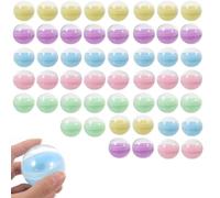 Refillable Clear Plastic Capsules 50-Pack - 32mm Reusable Display Containers in Assorted Colours for Storage, Organization and Packaging