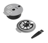 Refillable Coffee Capsule For Pods for Bosch For Tassimo Includes Two Lids (60ml & 180ml) and Cleaning Tools (B)