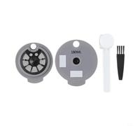 Refillable Coffee Pod for Tassimo System 12 Gram Capacity Grey Reusable Capsule with Two Lids Spoon and Cleaning Brush