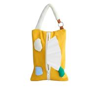 Refillable Cosmetic Tissue Box Universal Fabric Box - Stylish with Handle, Portable, Face Tissues, Organiser and Dispenser for Bathroom, Living Room, Kitchen, Multipurpose Outdoor Indoor Utility