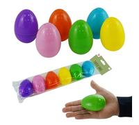 Refillable Easter Eggs 6PK, 8cm Empty Plastic Eggs, Easter Egg Hunts 6 Bright Colors, Reusable Plastic Easter Eggs for Holiday Candy and Surprises Gift Box, Easter Basket Stuffers Fillers