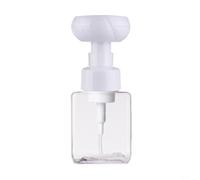Refillable Foam Dispenser Bottle with Hand Pump for Shampoo and Soap, Transparent Container, Leak Resistant and Portable with Wide Spiral Opening (Transparent)
