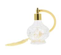 Refillable Glass Perfume Bottle Spray Mist for Vanity Table | Khaki Finish, Vintage Airbag Style, Bookshelf Display, Compact Size, Gift Ready for Mother's Day Color Random Color