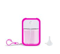 Refillable Hand Sanitizer Spray Bottle Keychain - 1oz / 30ml Leakproof Empty Spray Bottle with Silicone Case, Funnel & Clip,Portable Mini Travel Sanitizer Holder for Purse, Pocket, Gym Bag