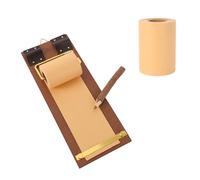 Refillable Hanging Notepad with Cutter, Vintage Memo Wood Clipboard with Sticky Paper Roll & Pen for Wall Home & Office Decor for Notes to-Do Lists Journaling and Creative Organization Supplies