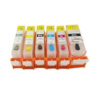 Refillable Ink Cartridge Compatible With MG6150 MG6250 MG8150 MG8250 PGI-525 CLI-526 BK C M Y GY Empty