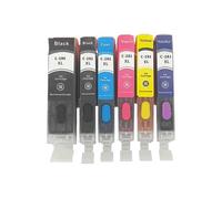 Refillable Ink Cartridge Set Compatible With PGI 280 CLI 281 XXL Compatible With TS702 TR7520 TR8520 TS6120 TS6220 TS9520 6320 Printers(6COLOR 1SET)