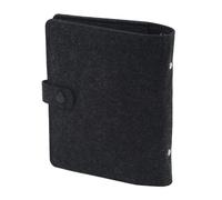 Refillable Journal Cover Felted Cloth 4 Rings Binder with Card Pocket Elastic Pen Slot for Refillable Notebook Planner Felt Notebook Cover