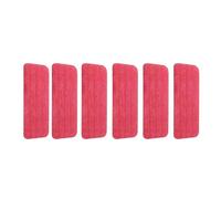 Refillable Mop Spray 6pcs Flat Mop Replacement Cloth Home Head Water Spray Soap Sheets (Red, One Size)