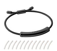 Refillable Mosquito Repellent Bracelet, Adjustable Insect Repellent Bracelet with 12 Essential Oil Refills, 30 Days Insect Repellent Protection, Natural Mosquito Bands for Adults & Kids (Black)
