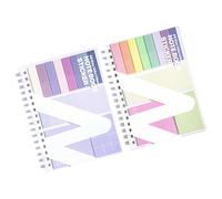 Refillable Notebook and Adhesive Note Set Lined Notepads with Colorful Adhesive Label for Note Taking Planning Professional Meeting