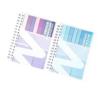 Refillable Notebook and Adhesive Note Set Lined Notepads with Colorful Adhesive Label for Note Taking Planning Professional Meeting