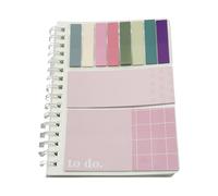 Refillable Paper Notebook and Adhesive Note Set for Student Office Workers Taking Daily Planning Task Management Inspirational Adhesive for Work