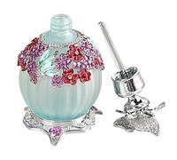 Refillable Perfume Bottle - Retro Round Perfume Bottle |. De Slopper Cover Design Fragrance Storage Supplies Gift for Friends, Family and Lovers This Bottle