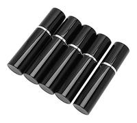 Refillable Perfume Spray Bottle Elegant 10ml Atomizer for Travel Portable Use 5pcs Aluminum and Glass (Black)