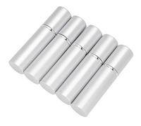 Refillable Perfume Spray Bottle Elegant 10ml Atomizer for Travel Portable Use 5pcs Aluminum and Glass (Silver)