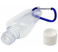 Refillable Plastic Bottles Flip Top Travel Size with Belt Clip Hook Carabiner (5 Pcs,60ml)