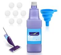Refillable Replacement Bottle for Swiffer Wet Jet Mop, 1250ml /42 oz, Empty, Leak-Proof HDPE Cleaner Solution Refill Bottle with 7 Silicone Gaskets & 1 Foldable Funnel