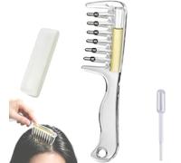 Refillable Scalp Oil Applicator Comb with 6 Metal Massage Tips Brush,10mL，A | Scalp Serum Applicator Comb, No More Messy Drops Wasted,Hair Oil Dispenser Brush of Serums,Tonics,Essences for Men Women Care