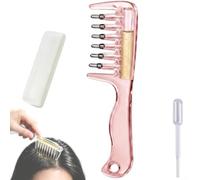Refillable Scalp Oil Applicator Comb with 6 Metal Massage Tips Brush,10mL，B | Scalp Serum Applicator Comb, No More Messy Drops Wasted,Hair Oil Dispenser Brush of Serums,Tonics,Essences for Men Women Care