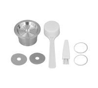 Refillable Stainless Steel Coffee Capsules, Reusable Coffee Pods with Double Filtration System, Compatible for and Series Coffee Machines