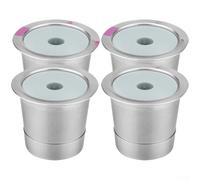 Refillable Stainless Steel Coffee Filter Capsule Compatible with Single Serve Coffee Makers Including K-Compact K-Mini K-Slim (Four)