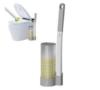 Refillable Toilet Cleaning Wand - Wall Mounted Toilet Wand Kit | Complete Bathroom Cleaner Tool | Replacement Scrub Head For Toilet Bowl, Bathtub, Sink, Easy Swivel Handle System