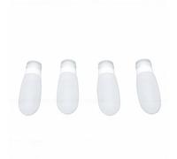 Refillable Travel Containers Leakproof Portable 4PCS Silicone Bottles 89ml for Camping Beach Gym (White)
