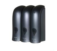 Refillable Wall Mounted Soap Dispenser for Bathroom, Compatible with Multiple Liquids Like Shampoo and Conditioner, Material and User Friendly Pump (Grey)