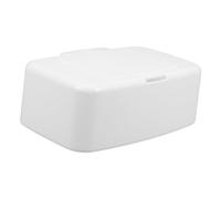 Refillable Wipe Dispenser Box, Lightweight PP Wet Tissue Holder | Non-slip Base, Easy-clean Design, White Finish for Desktop or Kitchen Use