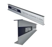 REFINA 1'8" (0.50m) I-Section Scraper Tool for Levelling, Flattening, Scraping & Render Finishes - 75 x 30mm Profile w/Straight Edge & Non-Marking Finish - Lightweight & Durable Aluminium I-Bar