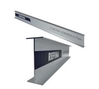 REFINA 2'6" (0.75m) I-Section Scraper Tool for Levelling, Flattening, Scraping & Render Finishes - 75 x 30mm Profile w/Straight Edge & Non-Marking Finish - Lightweight & Durable Aluminium I-Bar
