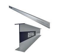 REFINA 5'9" (1.75m) I-Section Scraper Tool for Levelling, Flattening, Scraping & Render Finishes - 75 x 30mm Profile w/Straight Edge & Non-Marking Finish - Lightweight & Durable Aluminium I-Bar